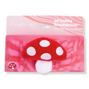 The Crème Shop 3D Teddy HeadyBand 🍄mush love🍄 Plushie Spa Headband, NWT